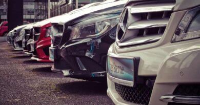 Mercedes Benz Parked in a Row