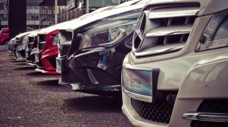 Mercedes Benz Parked in a Row