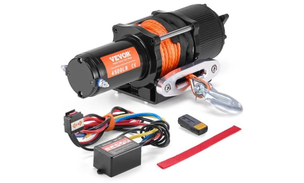 VEVOR 4500 lb ATV Winch with Synthetic Rope